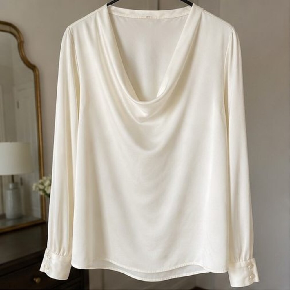 White Ruffle Blouse